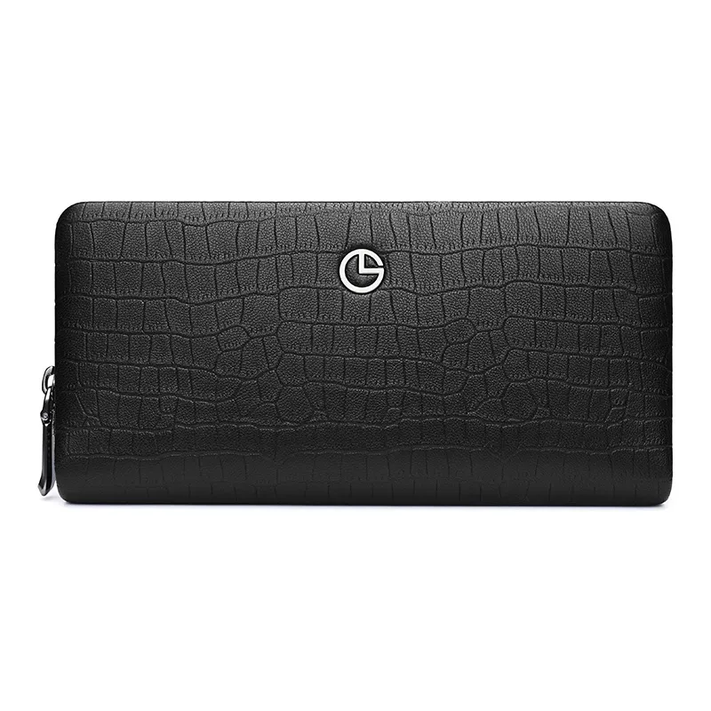 GOLDLION Sheepskin Wallet Men's Black-0