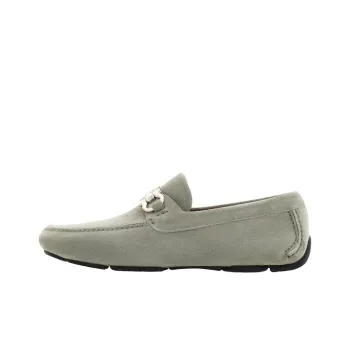 FERRAGAMO GANCINI Loafers Men's Gray White