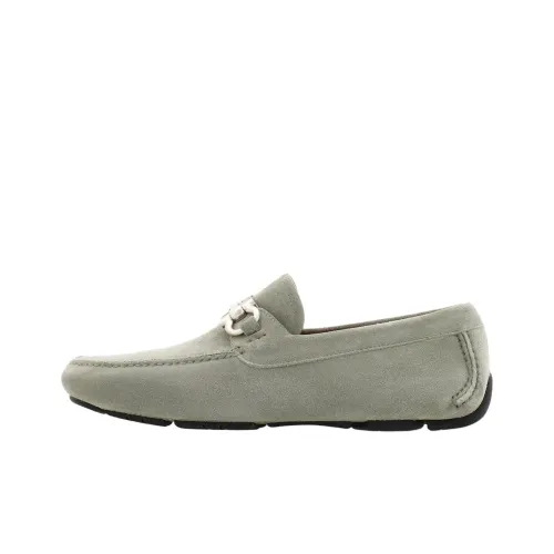 FERRAGAMO GANCINI Loafers Men's Gray White