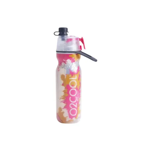 O2COOL Outdoor Water Equipment Water Container 590ml Low Density Polyethylene ABS Resin Waterdrop Red