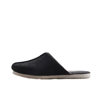 Neiliansheng Multi Layer Sole Quiet Wrap toe Slippers Men's Black