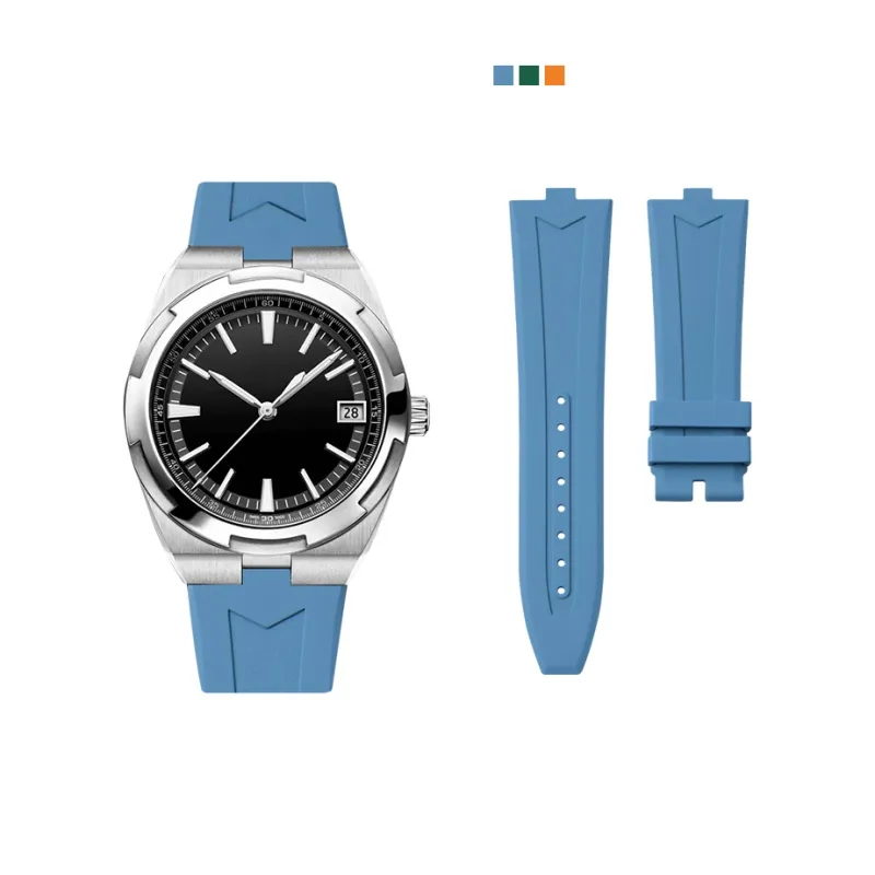 VAGENARI Rubber Strap Compatibility Jaeger-LeCoultre Master Geographic 4500V 5500V 7900V Watch Band Unisex-5