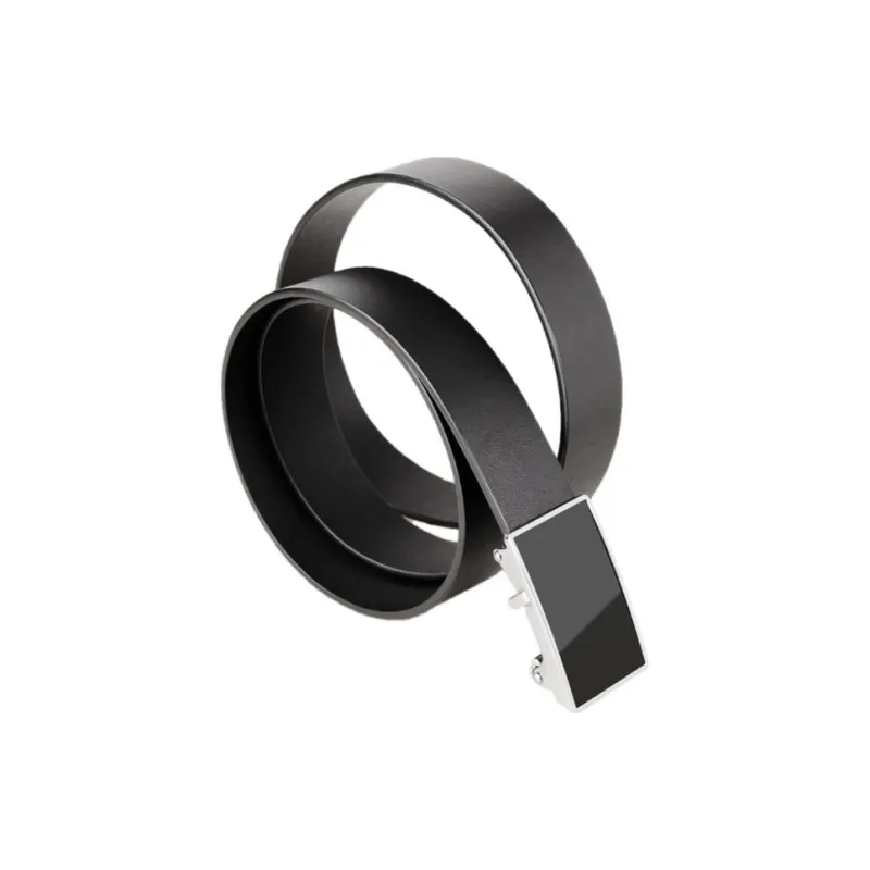 Cows Reign Slim Fit Toothless Automatic Buckle Minimalist Style Waist Narrowing Cow Leather Leather Belts Unisex 2.8cm-4