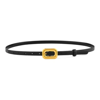 Lanza Korean Style Ins Inspired Slim Fit Decorative Waist Jeans Leather Belts Women's 1.5cm Width