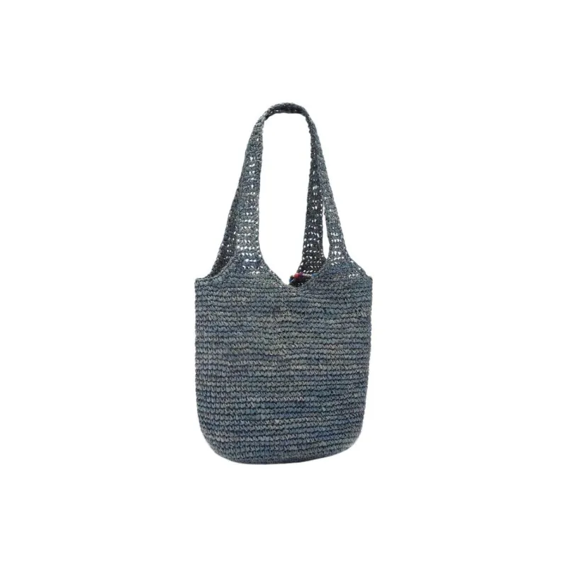 Kurt Geiger London Raffia Hobo Bag Handbag Shoulder Bag Women's Blue Gray-3