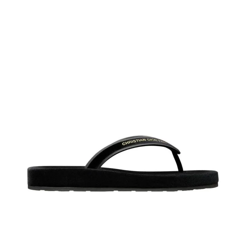 DIOR Diorsea Antibacterial Flip Flops Women's Black-1