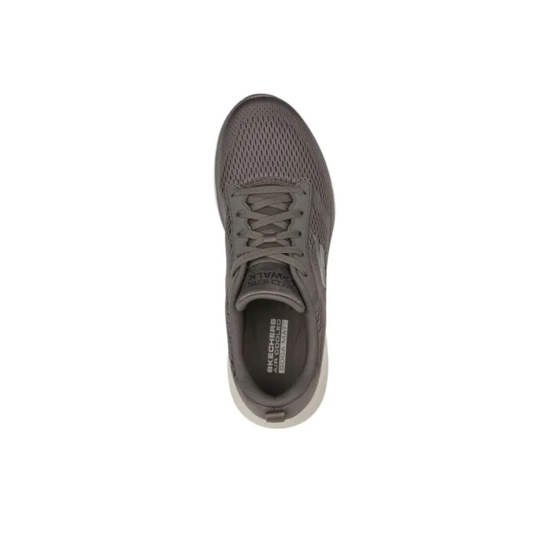 Skechers Go Walk 6 Anti Slip Wear Resistant Low Top Running Shoes Men's Taupe-2