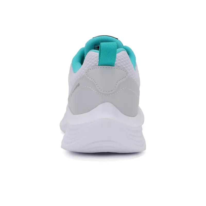 QIAODAN Cushioned Anti Slip Wear Resistant Breathable Lightweight Running Shoes Men's White Blue Green-4