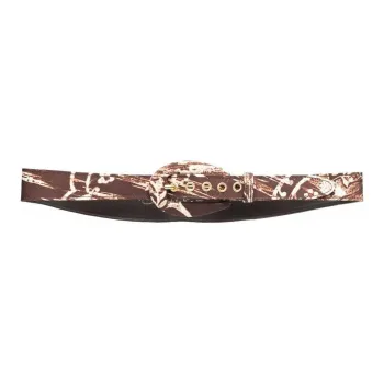 Oscar De La Renta Abstract-print Buckle Belt
