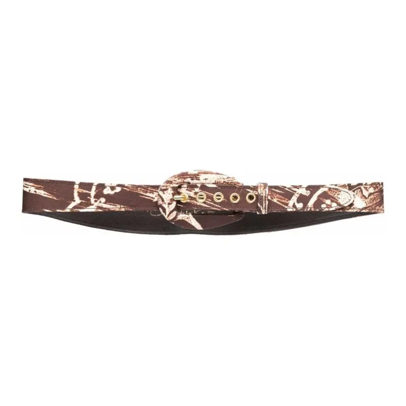 Oscar De La Renta Abstract-print Buckle Belt-0