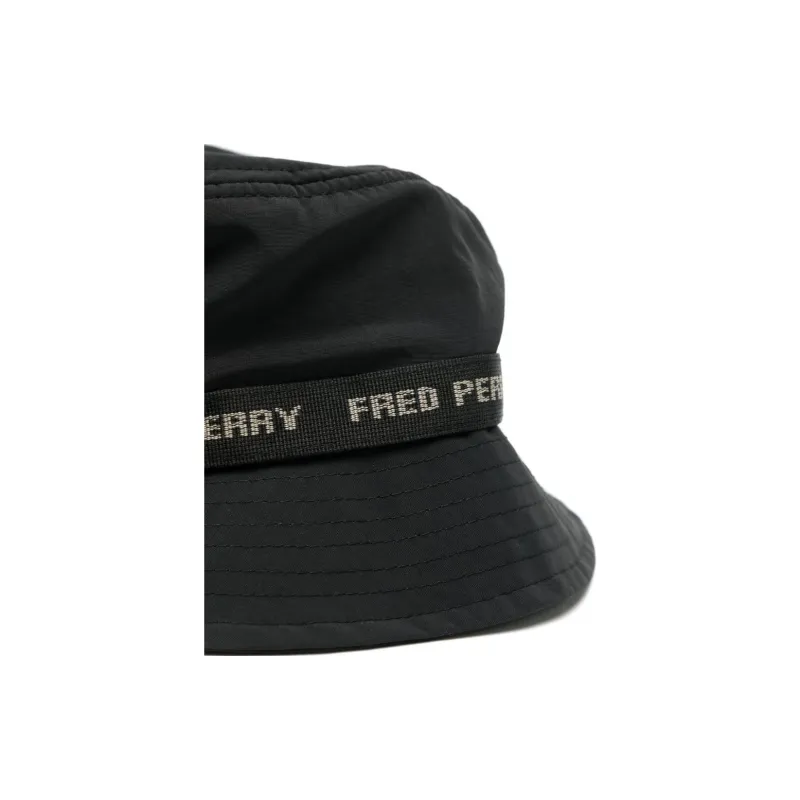 FRED PERRY Cotton Bucket Hats Men's Black-1