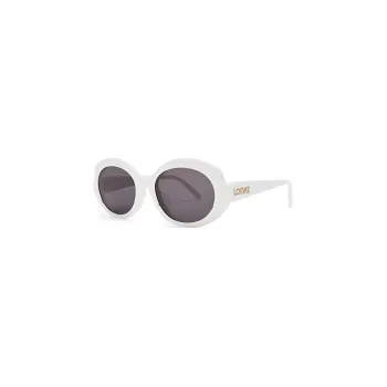 LOEWE Oval Sunglasses Women's White