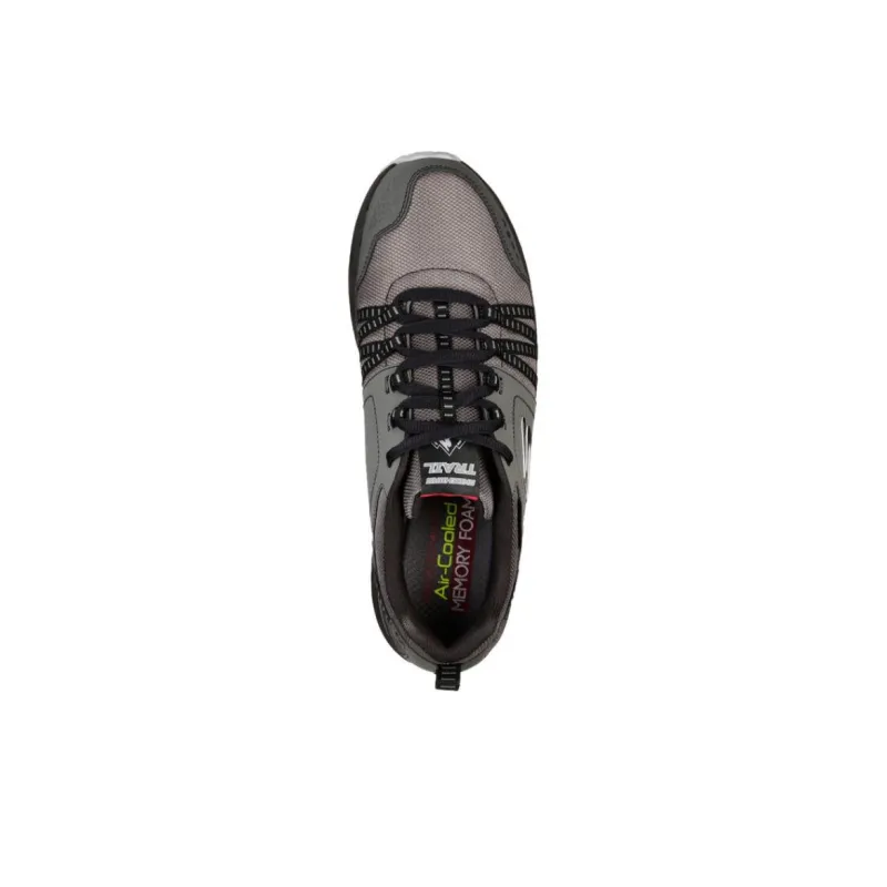 Skechers Escape Plan Durable Breathable Low-Top Trekking Shoes Men's Gray Black-3