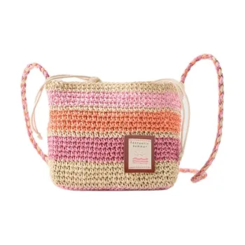 ZARA Cellulose Material Shoulder Bag Crossbody Bag Women's Rose Red