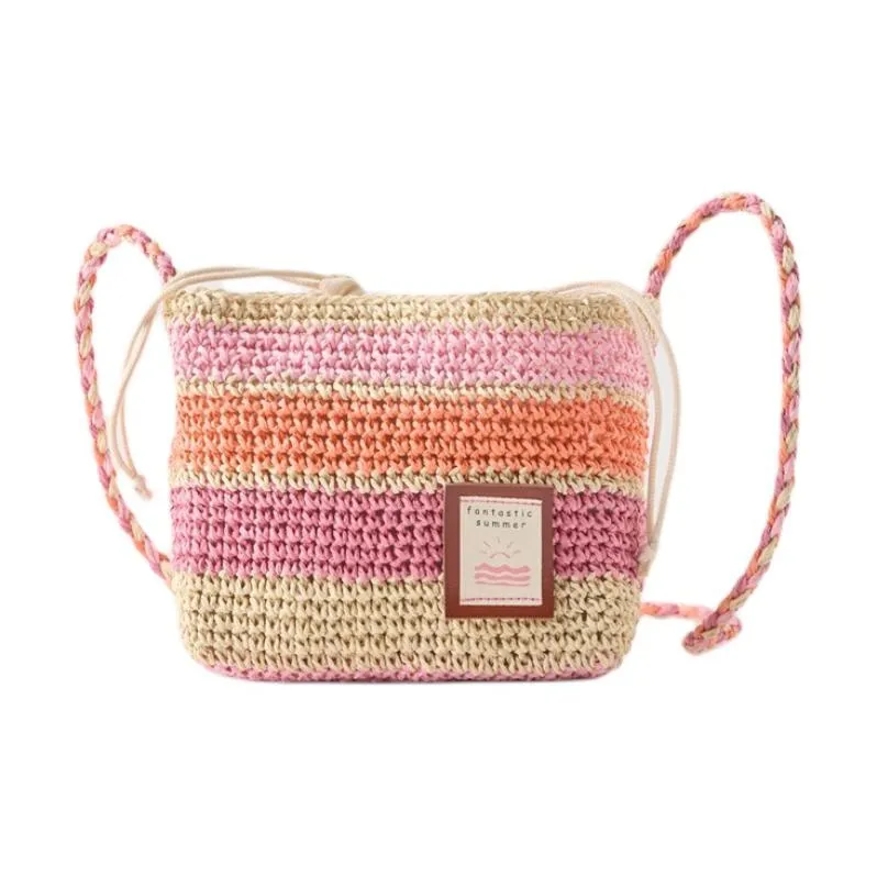 ZARA Cellulose Material Shoulder Bag Crossbody Bag Women's Rose Red-0