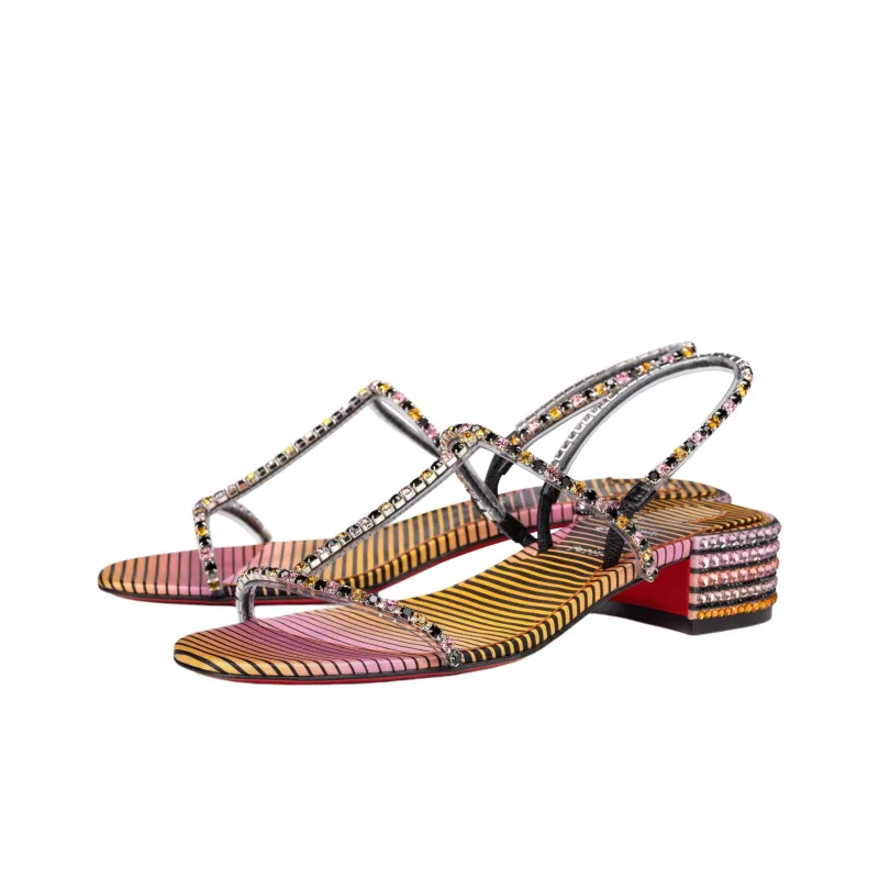 CL Simple Queenie One Strap Sandals 2.5cm Women's Multicolor-2