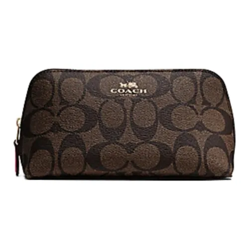 COACH Cosmetic Makeup Bags Brown