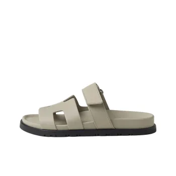 HERMES Chypre Slide Slippers Women's Gray