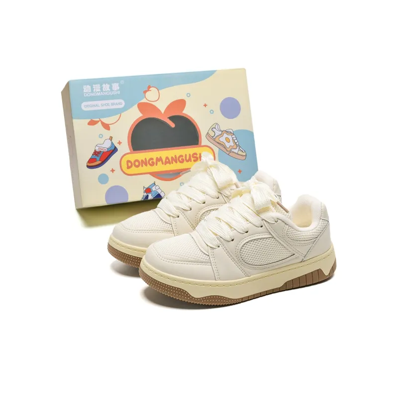 Anime Story Low Top Skateboard Shoes Women's-5