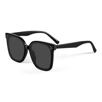 Sha Lehua TR/Memory Plastic Irregular Shape Sunglasses Unisex Black, White