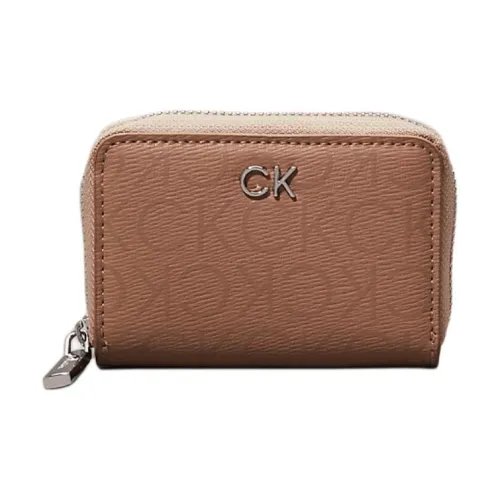 CALVIN KLEIN Artificial Leather Polyurethane And Polyester Blend Wallet Women's Umber