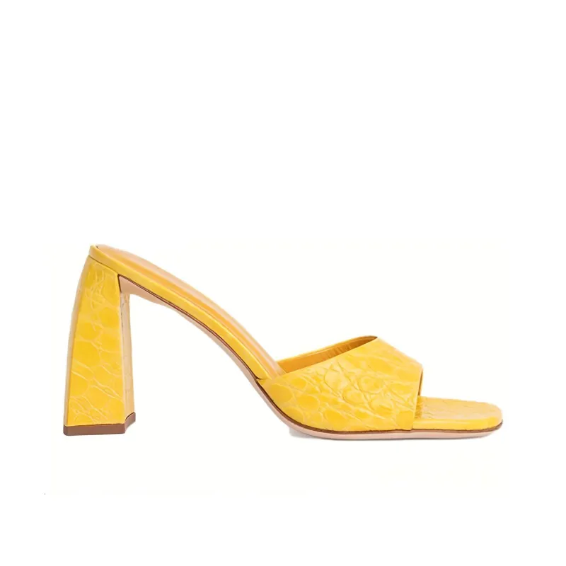 By Far Michele Slide Slippers Women's Yellow-1