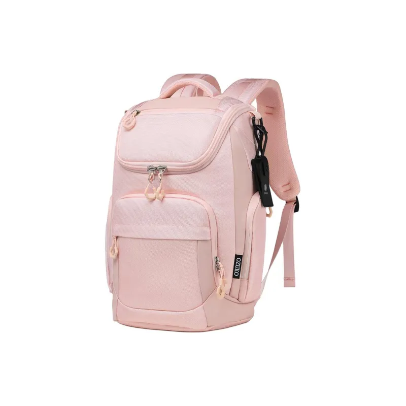 OZUKO Oxford Backpack Laptop Bag Travel Bag Unisex Black Blue Gray Pink-4
