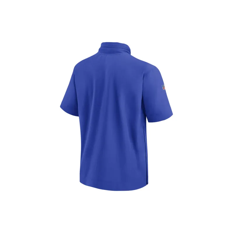 Nike Los Angeles Rams Sideline Coach Men's Nike Nfl 1/2 Zip Short Sleeve Hooded Jacket-1