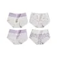 4 Pack (Single Flower+White Base Small Flower+Purple Base Small Flower+Stripes Smiley Face)