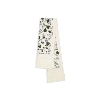 OSCAR DE LA RENTA Wool Knit Scarves Women's Ecru
