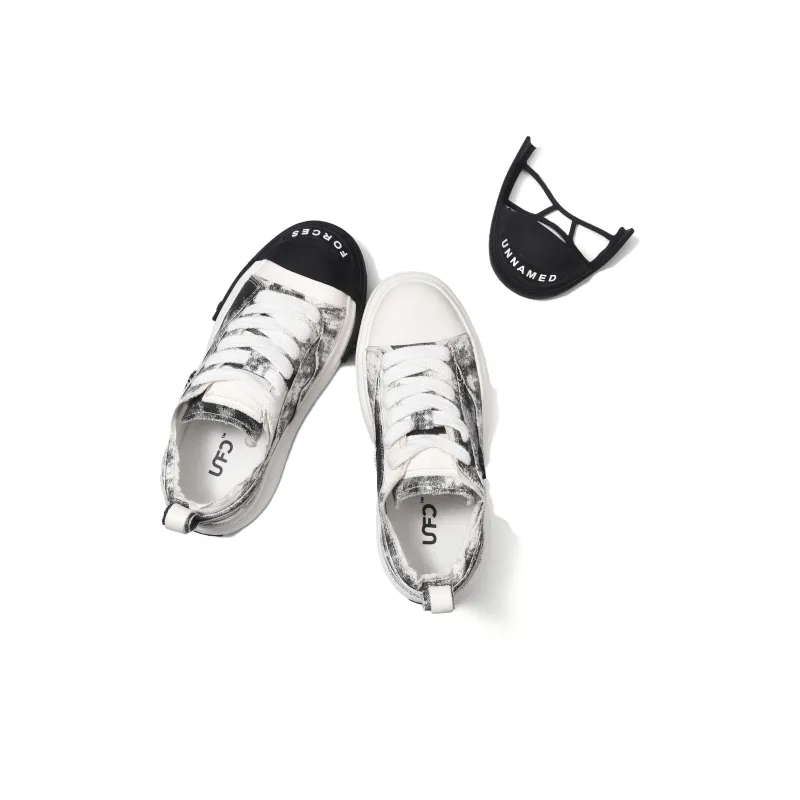 UNNAMED FORCES Skateboard Shoes Unisex Low Top White-2