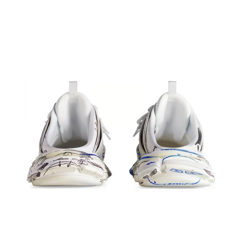 Balenciaga Track 3.0 Mules 'White Graffiti Black' Women's-4