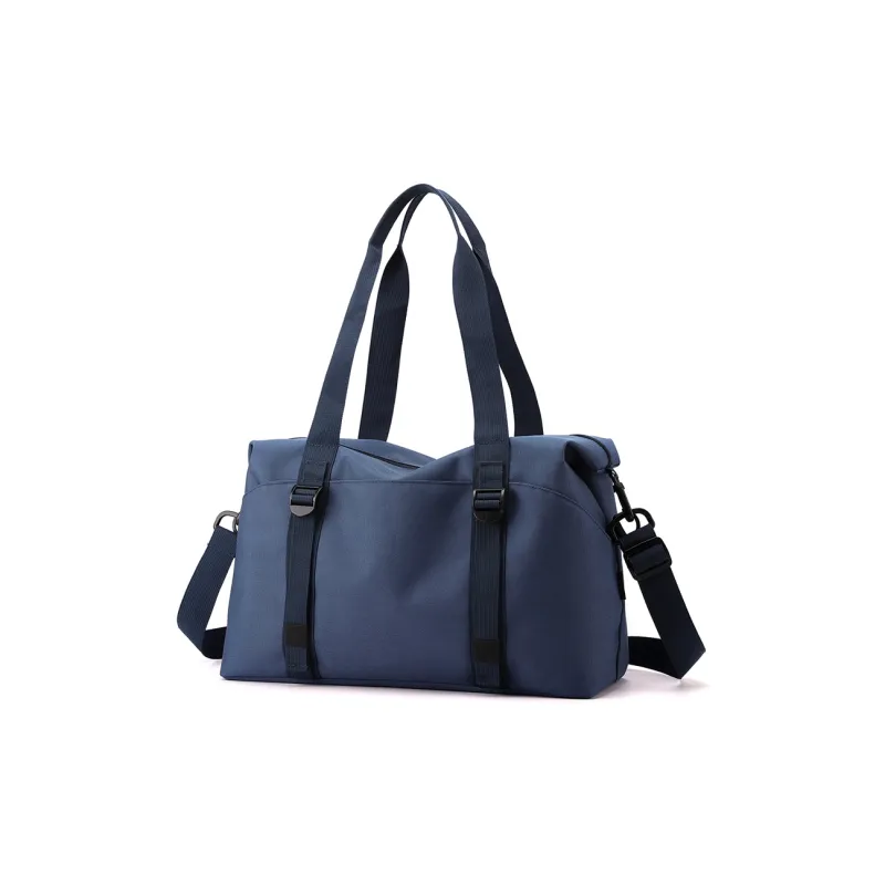 DOSRFINI Nylon Travel Bag Regular Unisex Black/Dark Blue/Green-5