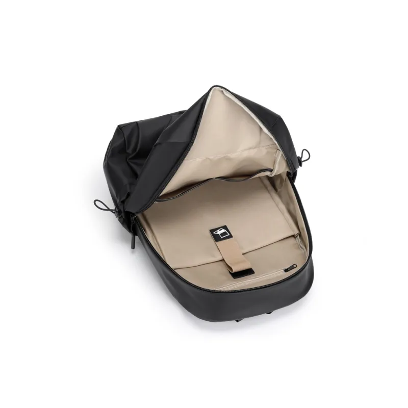 Simvay Clos PU Backpack Large Size Men's Black-5
