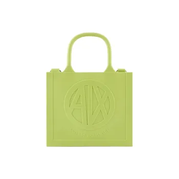 ARMANI EXCHANGE PVC Tote Bag, Shopping Bag, Shoulder Bag, Handbag Women's Light Green