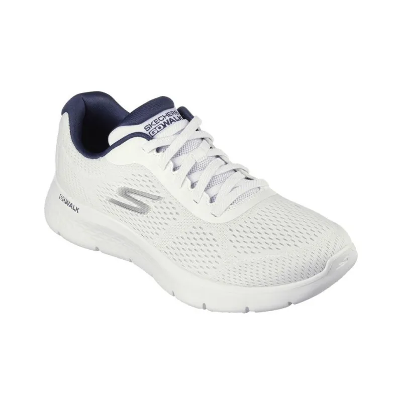 Skechers Go Walk Fle Anti Slip Wear Resistant Low Top Running Shoes Men's White-3
