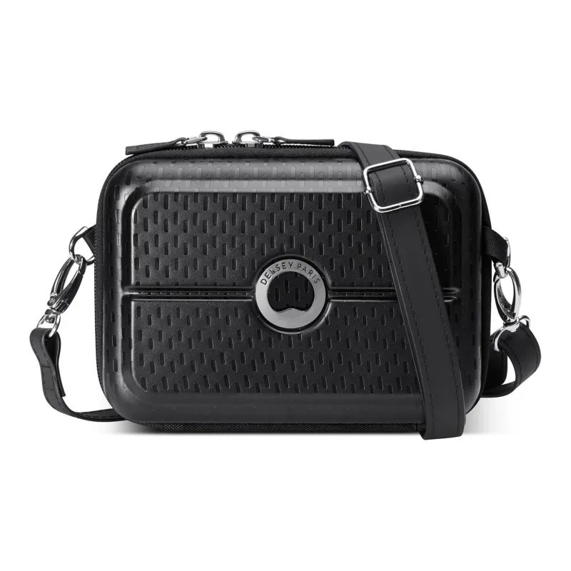DELSEY Polycarbonate Handbag Shoulder Bag Crossbody Bag Unisex Black-0