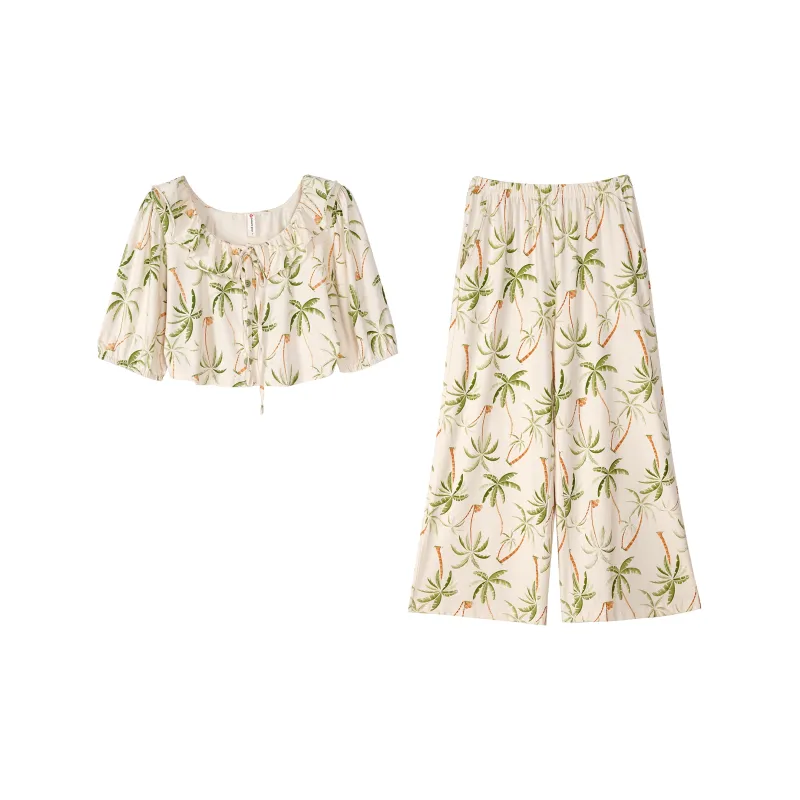 XUANZHITING Pajama Set Women's Light Apricot-0