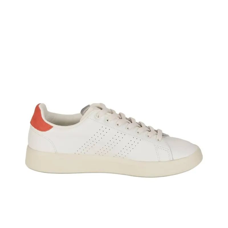 Adidas ADVANTAGE PREMIUM Durable Breathable Low Top Skateboard Shoes Men's White Orange-1