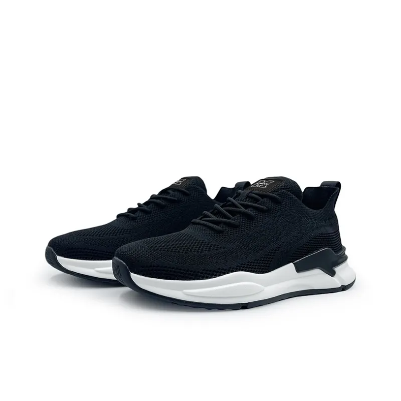 KYMOOU GhostKnit Mesh Cushioned Slip Resistant Breathable Low Top Casual Shoes Men's Black-3