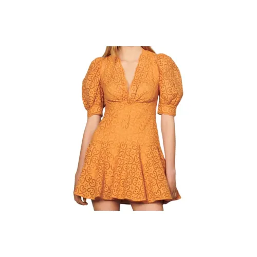 Sandro Short-Sleeved Dresses Women's Orange