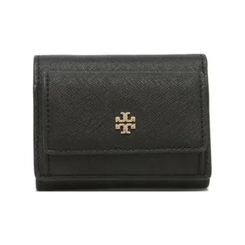 TORY BURCH Emerson Leather Wallet Mini Women's Black