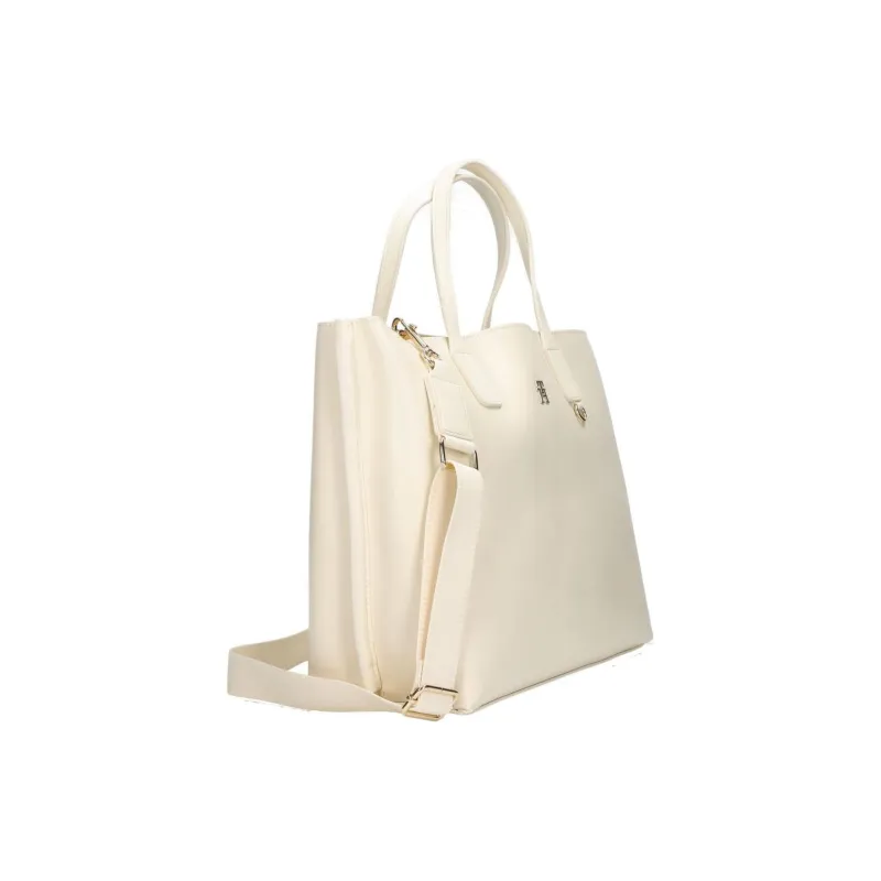 Tommy Hilfiger Eco Leather Tote Bag Shopping Bag Shoulder Bag Handbag Women's Beige-2