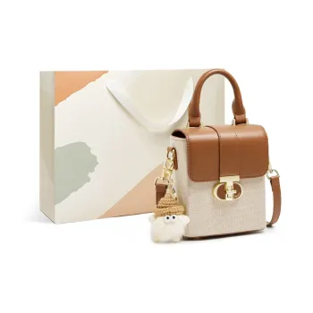 15 MINS Fabric Summer Niche Advanced Sensual Crossbody Bag Small Size Women's Ecru