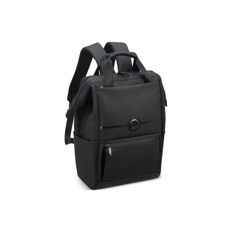 DELSEY PVC Backpack Unisex Black-1