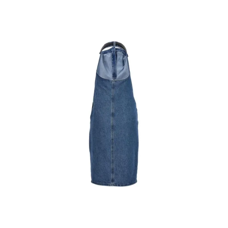 COPERNI Belted Halterneck Denim Dress-1