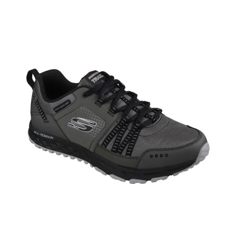 Skechers Escape Plan Durable Breathable Low-Top Trekking Shoes Men's Gray Black-2