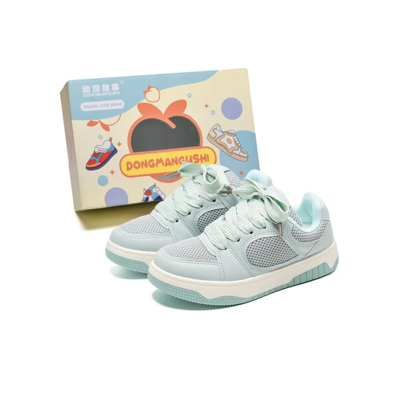 Anime Story Low Top Skateboard Shoes Women's-1