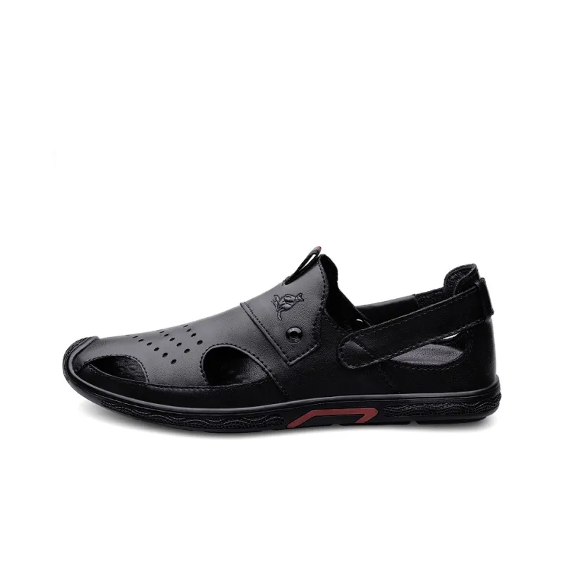 AUSFAMDS Casual Shoes Men Low Top Black-0