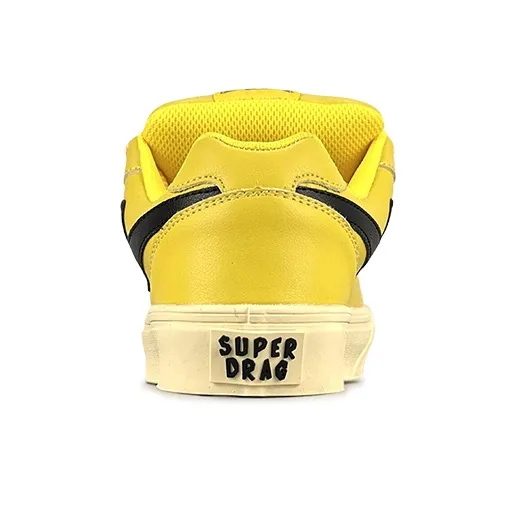 LuzaoT SUPER DRAG Lightning Puffy Shoes Anti Slip Wear Resistant Low Top Skateboard Shoes Unisex Banana Yellow-5
